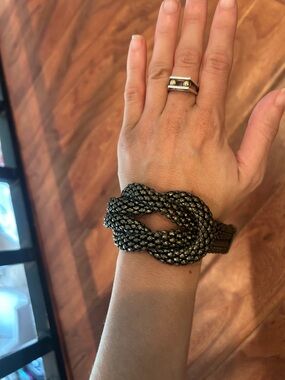 Non Signe Vintage Love Knot Copper Bracelet 8”